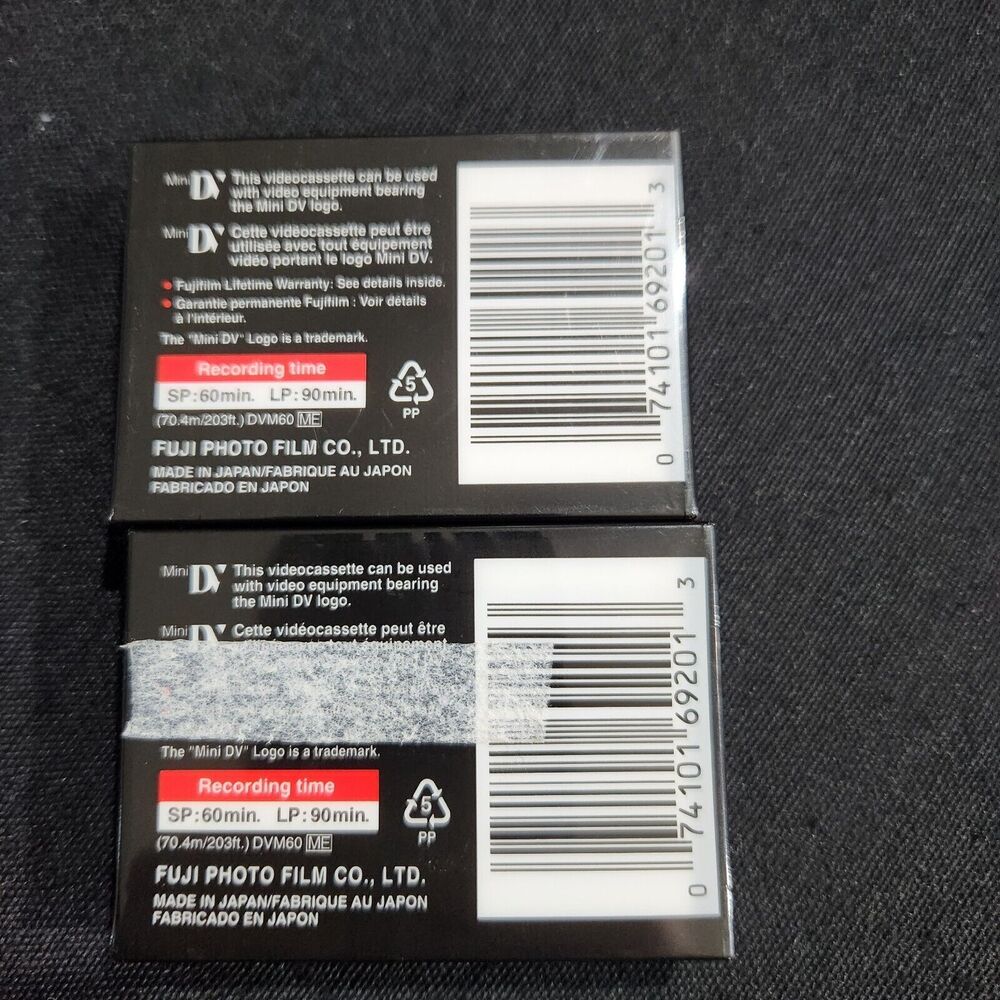 Fujifilm DVC Mini DV DVM60 60 min SP60 90 min LP90 Sealed NEW 2 - Picture 3 of 4